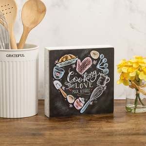 Cooking Is Love Made Visible - Chalk Sign